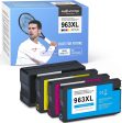 4 myCartridge Suprint 963XL Remanufacturados Cartuchos de Tinta Compatibles HP 963 XL para HP OfficeJet Pro 9010 9020 9012 9025 9022 9016 9014 9015 Impresora Reacondicionado Supply