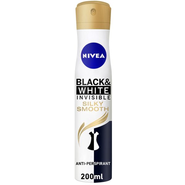 Nivea Black & White Smooth & Silky Anti-Representative Spray - 200Ml For Sale