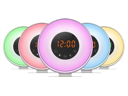 LED Alarm Clock Wake Up Light Alarm Clock Sunrise Simulation Alarm Clock With USB Charger Supply